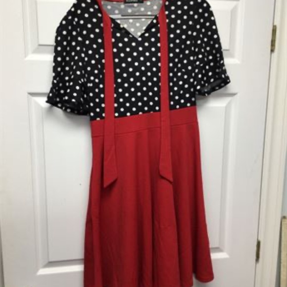 RANPHEE Womens Summer Bow Tie Neck Floral A Line Fit and Flare - Picture 3 of 3